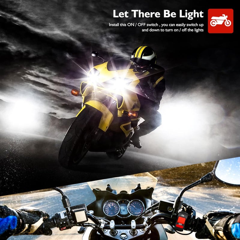 BELINOUS 7/8'' Handlebar On/Off Switch for Motorcycle Dirt Bike ATV LED Headlight Light Bar Driving Running Brake Lights - Image 5
